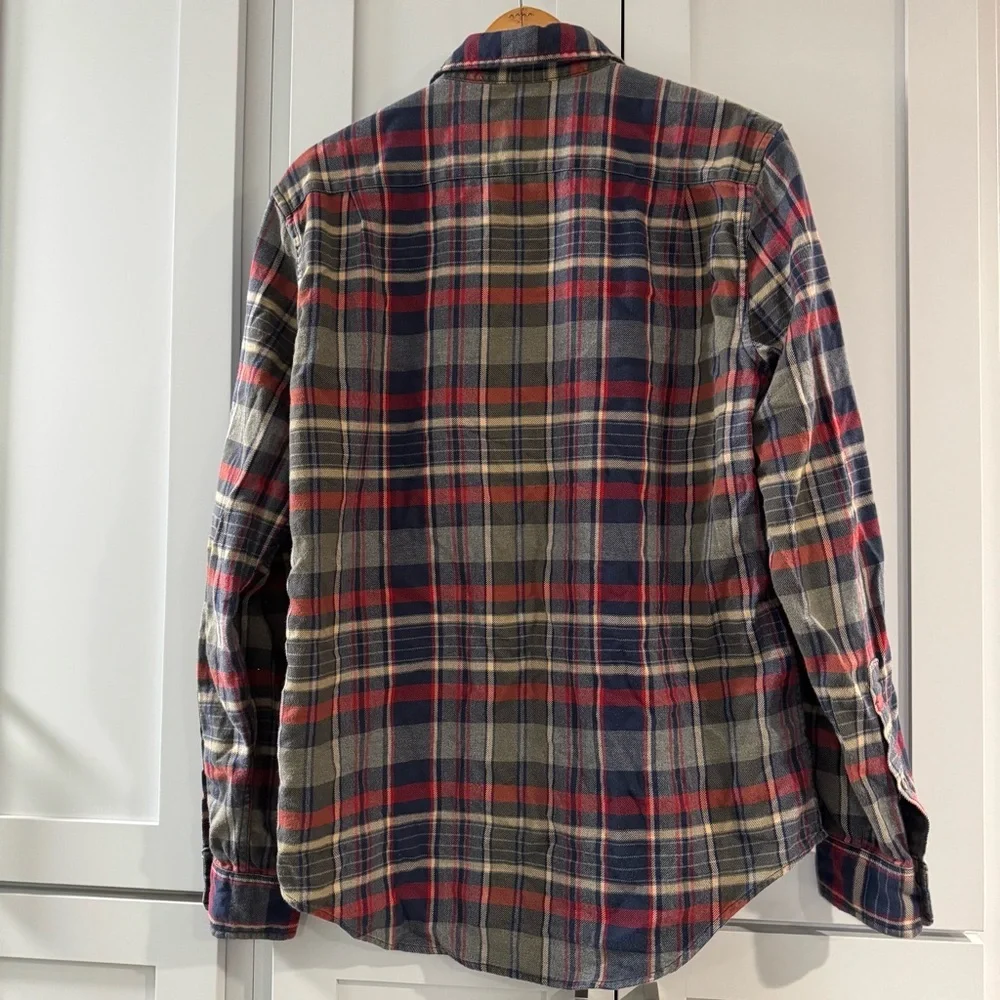 Lacoste Men’s‎ Plaid Flannel Button Down Casual Shirt Double Pocket sz 38 Small